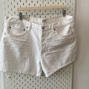New With Tags Agolde Los Angeles White Denim Shorts